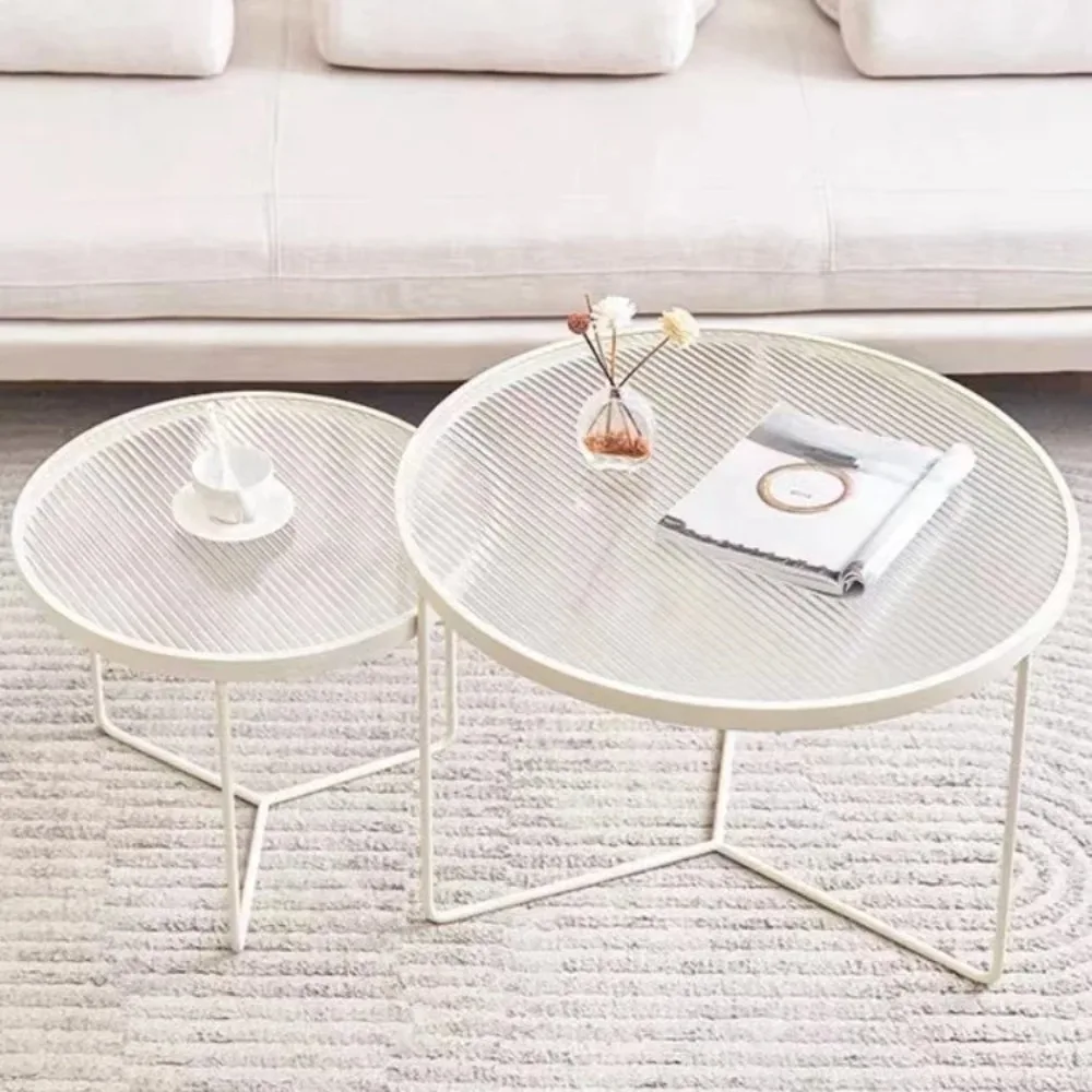 

SWT Living Room Furniture Sets Metal Center Coffee Tables Modern Luxury Glass Coffee Table