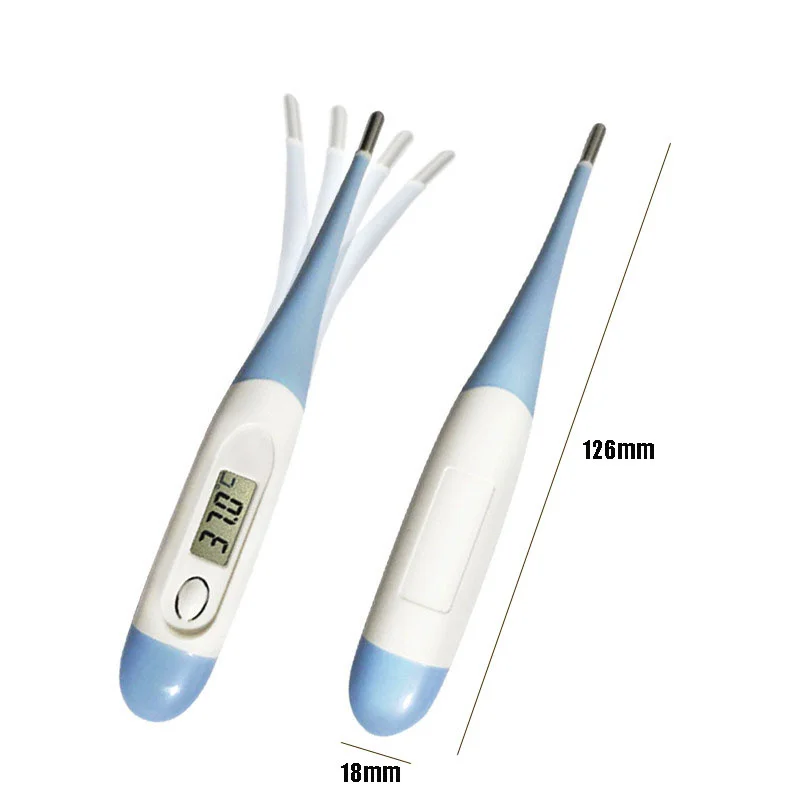 디지털 아기 온도계, 구강 및 겨드랑이 사용, 빠르고 정확한 LCD 화면, 발열 경보 온도계, 아기 목욕 온도계