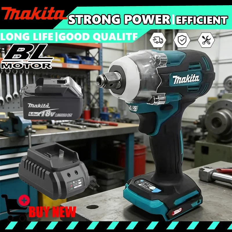 

Аккумуляторный бесщеточный шуруповерт Makita TW004G 630 Н·м, электрическая дрель-шуруповерт, электроинструмент