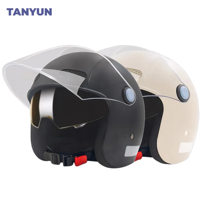 Open face motorcycle helmet unisex scooter helmet suitable for all seasons