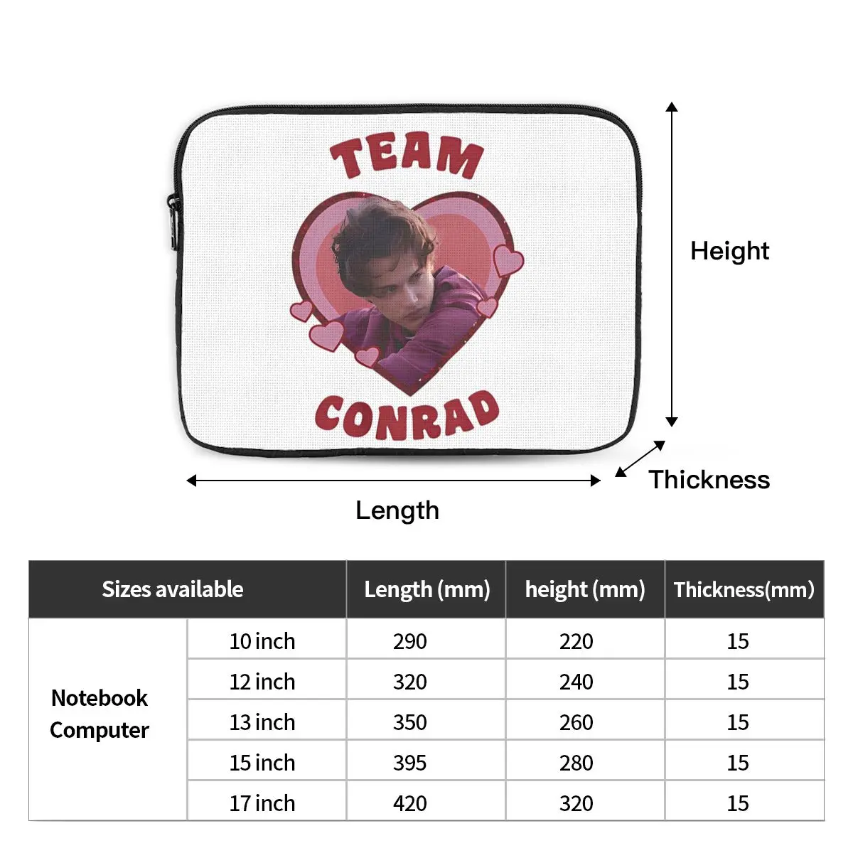 فتاة عشاء فريق كونراد فيشر محمول بطانة كم 10 12 13 15 17 بوصة TSITP حقيبة دفتر حافظة للصدمات حقيبة للرجال والنساء