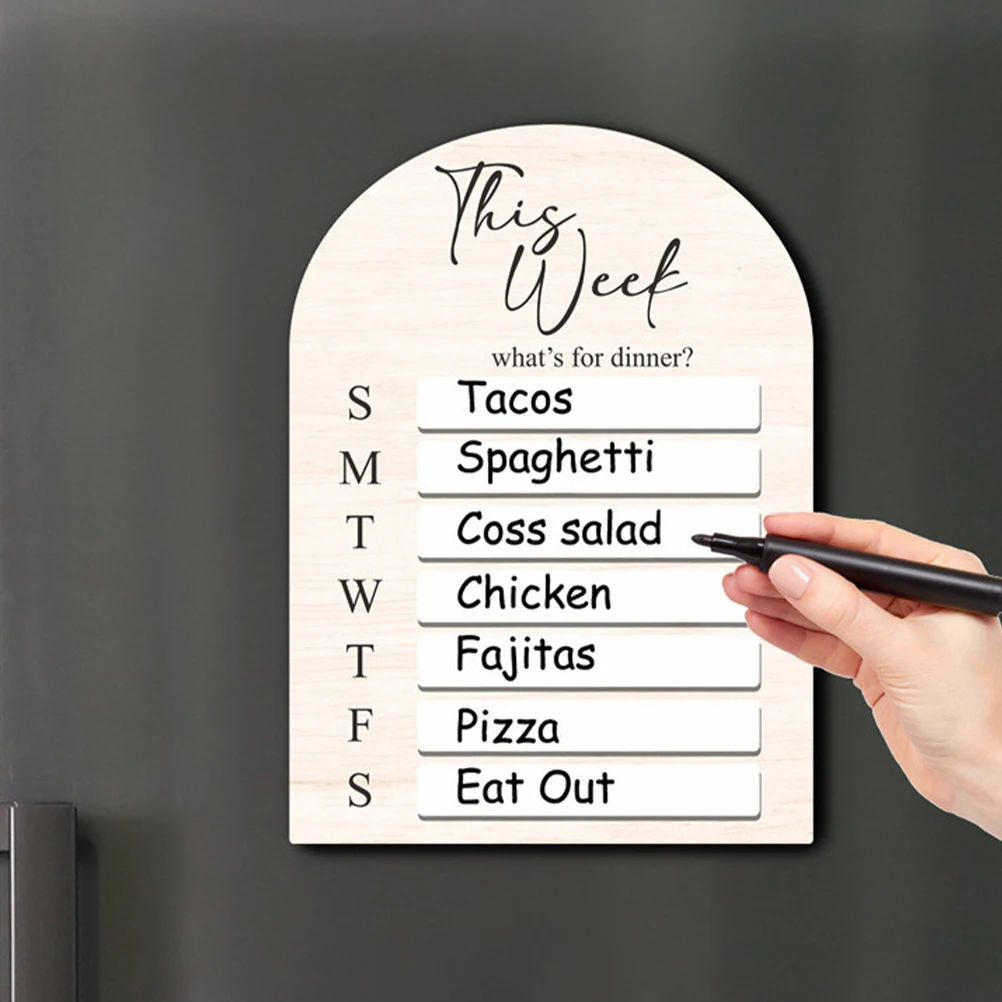

1 set Multipurpose Menu Weekly Meal Planner Magnetic Dry Erase Board For Fridge Kitchen Home Office Use Acrylic Writing Board