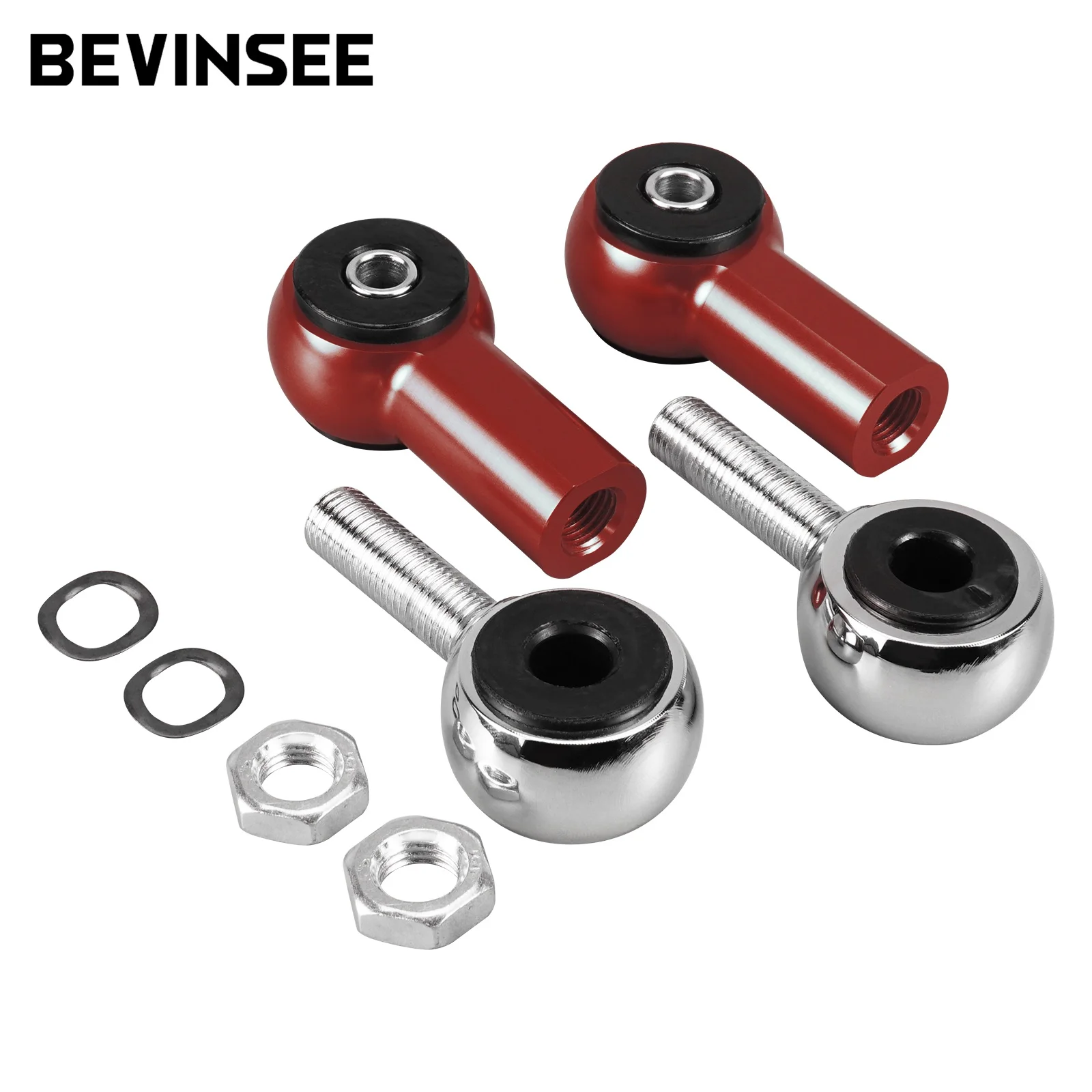 

BEVINSEE Adjustable Rear Sway Bar Endlink Kit for BMW E46 1999-2006 Replace for 33551094619 33552283743 33-55-2-282-182