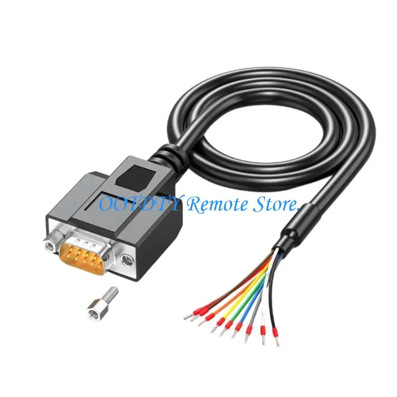 DB9Pin Male Connectors Cable With Gold Plated Pins And Plated Interfacea For Stable Transmission 1.5M Length