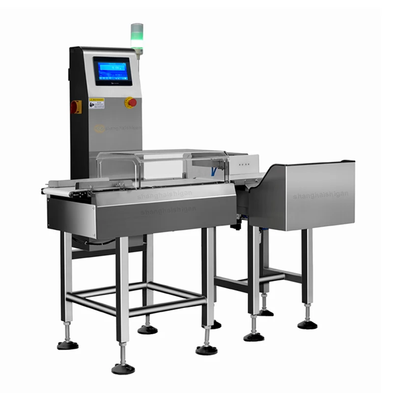 Stainless Steel High‑Speed Online Checkweigher | Industrial Conveyor Checkweigher Machine With LCD Display
