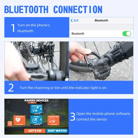 CYCPLUS Спидометр с двойным датчиком ANT+ BLE 5.0 для велосипедов — пример использования