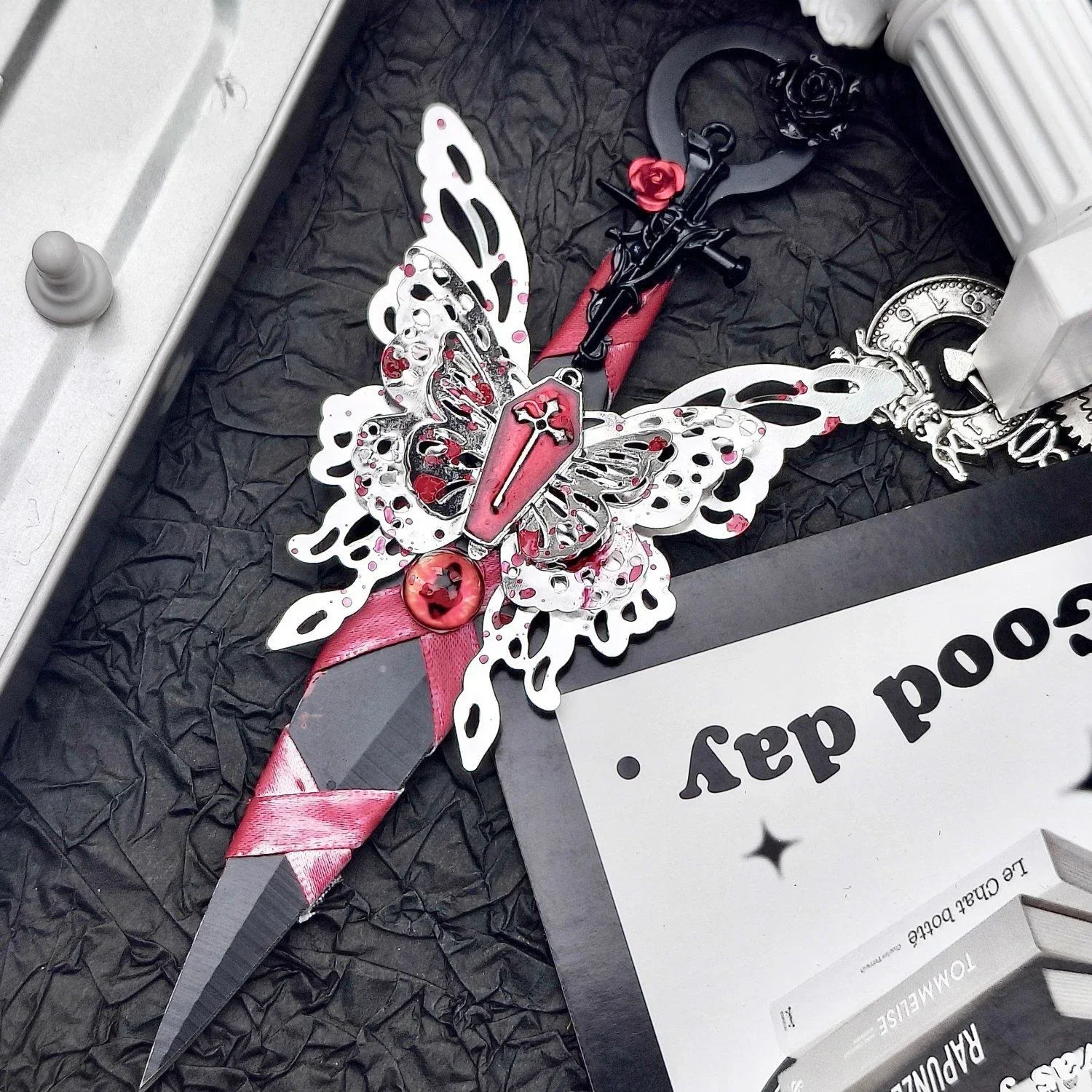 Blood Bandage Handmade Kunai Dart Unboxing Knife Butterfly Cross Gift Shooting Artifact Decoration Sword