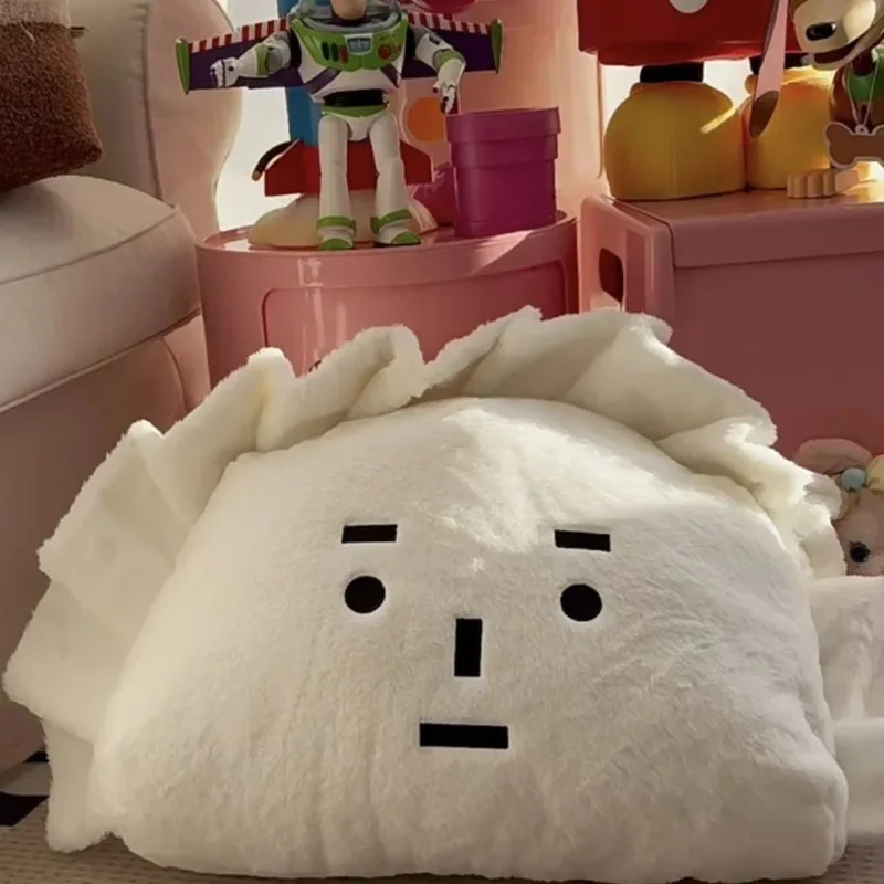 Fashion Kawaii Opposite Sex Dumpling Expression Plush Cushion Creative Soft Home Sofa Bedroom Pillow Children's Birthday Gift