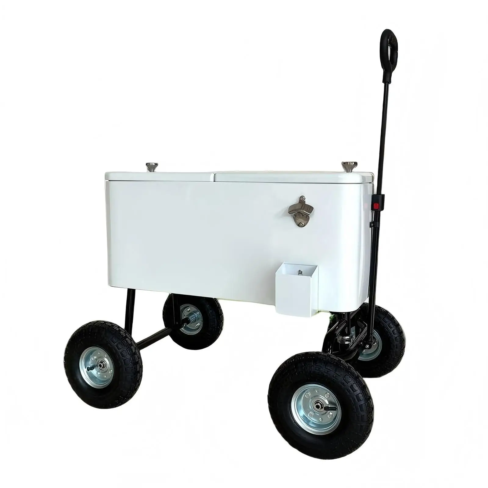 Vintage Metal Wagon Cooler Drinks Cooler Ice Bucket Trolley-style Double-layer Ice Bucket Plastic Beer Cooler Trolley