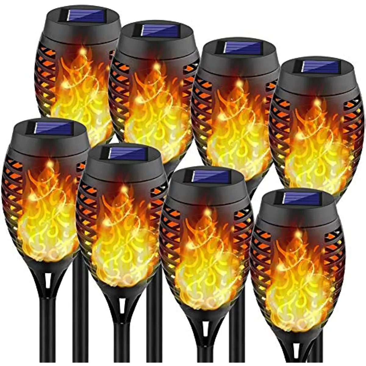 

Solar Outdoor Lights,6Pack Solar Torch Light with Flickering Flame,Outdoor Decorations for Patio Yard Path Outside Lighting