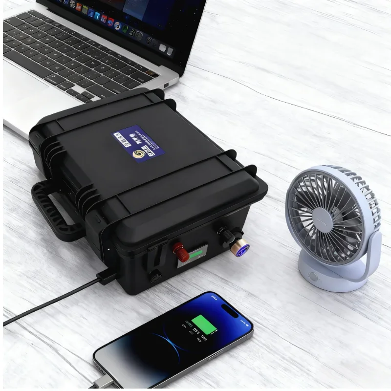 24V 100Ah Lithium Ion Battery Pack with BMS for Solar Energy Storage High Efficiency Deep Cycle Golf Cart RV Camping Equipment