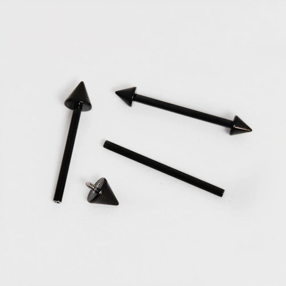 G23 Titanium Piercing 16G Straight Helix Tragus Industrial Ear Studs Bar Piercing Tongue Ring Barbell Pircing Body Jewelry