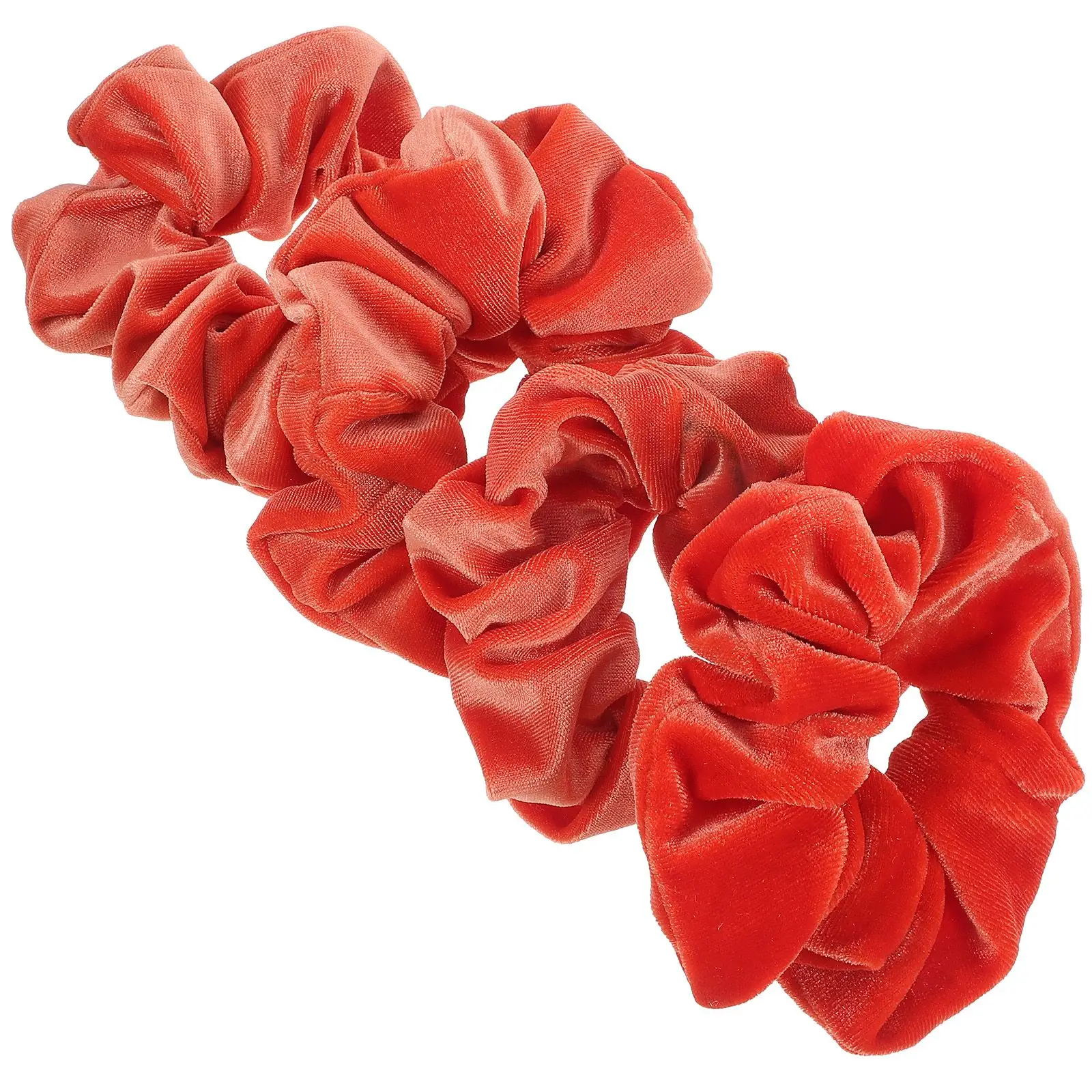 

4Pcs Fluorescent Scrunchies Elastic Hair Ties Girls Women Thick Flannel Ponytail Holders Bulk Accessories Hair Bands