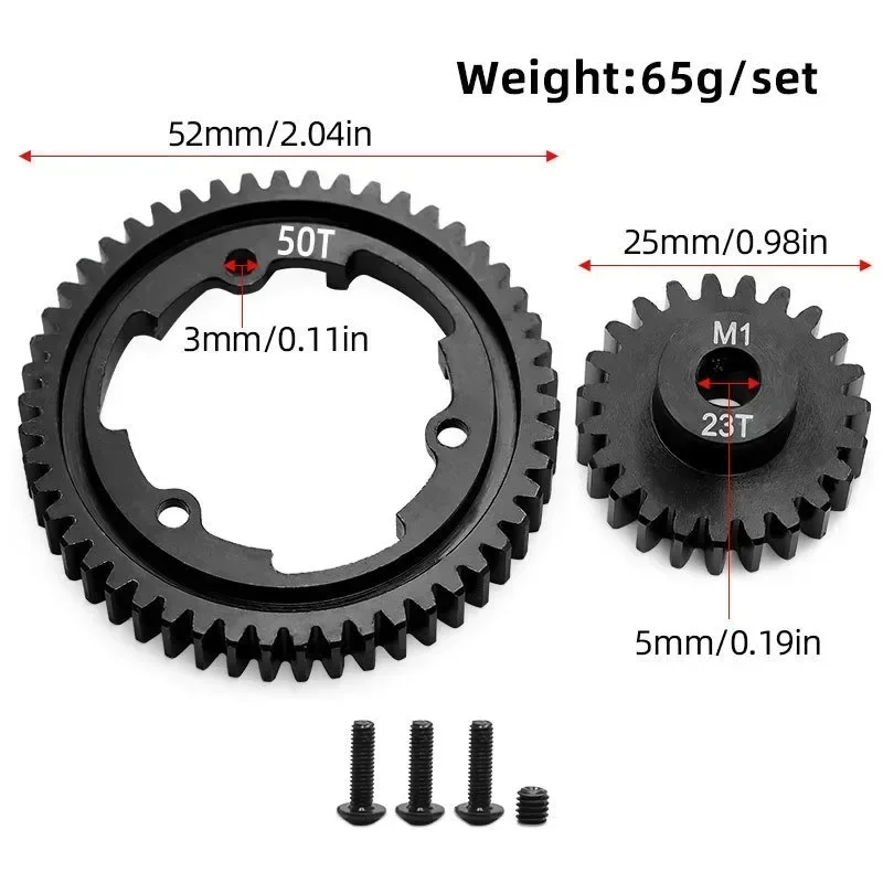 M1 46T 50T 52T 54T 경화강 모터 기어 1/5 Trxs X-Maxx 1/7 X0-1 1/10 Maxx 1/10 E-REVO 2.0 VXL RC 모델 업그레이드 부품