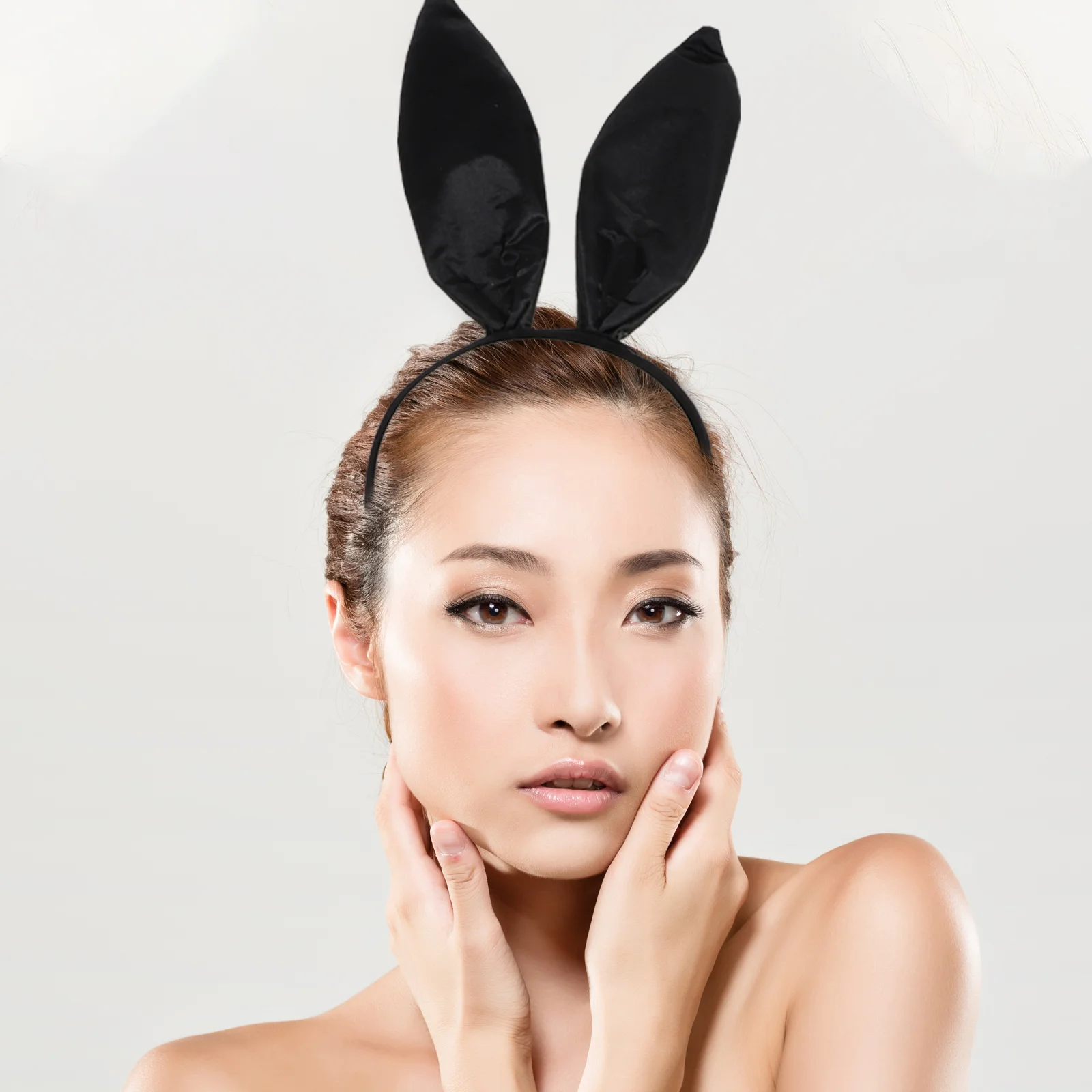 Bunny Ear Headband Tail Props Rabbit Cosplay Accessory Tie Complete Costume Set Party Hairband Cloth Costumes Bow