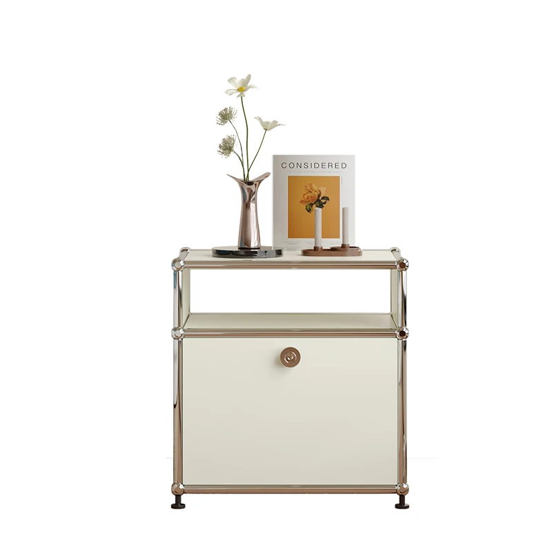 

Hot sales Medieval Bauhaus bedside table bedroom modern simple storage sofa side cabinet minimalist