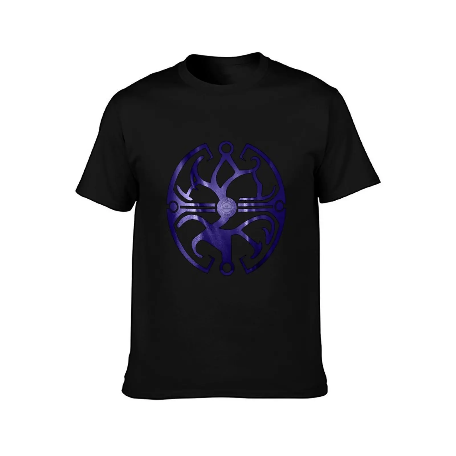 DFC/TLJ Balance Symbol (Purple Flag Texture & Black) T-Shirt Casual Streetwear Short Sleeve Tee T-Shirt