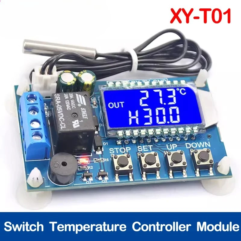 1pcs XY-T01 Digital Thermostat Heating Refrigeration Digital temperature control switch temperature controller module XY-T01