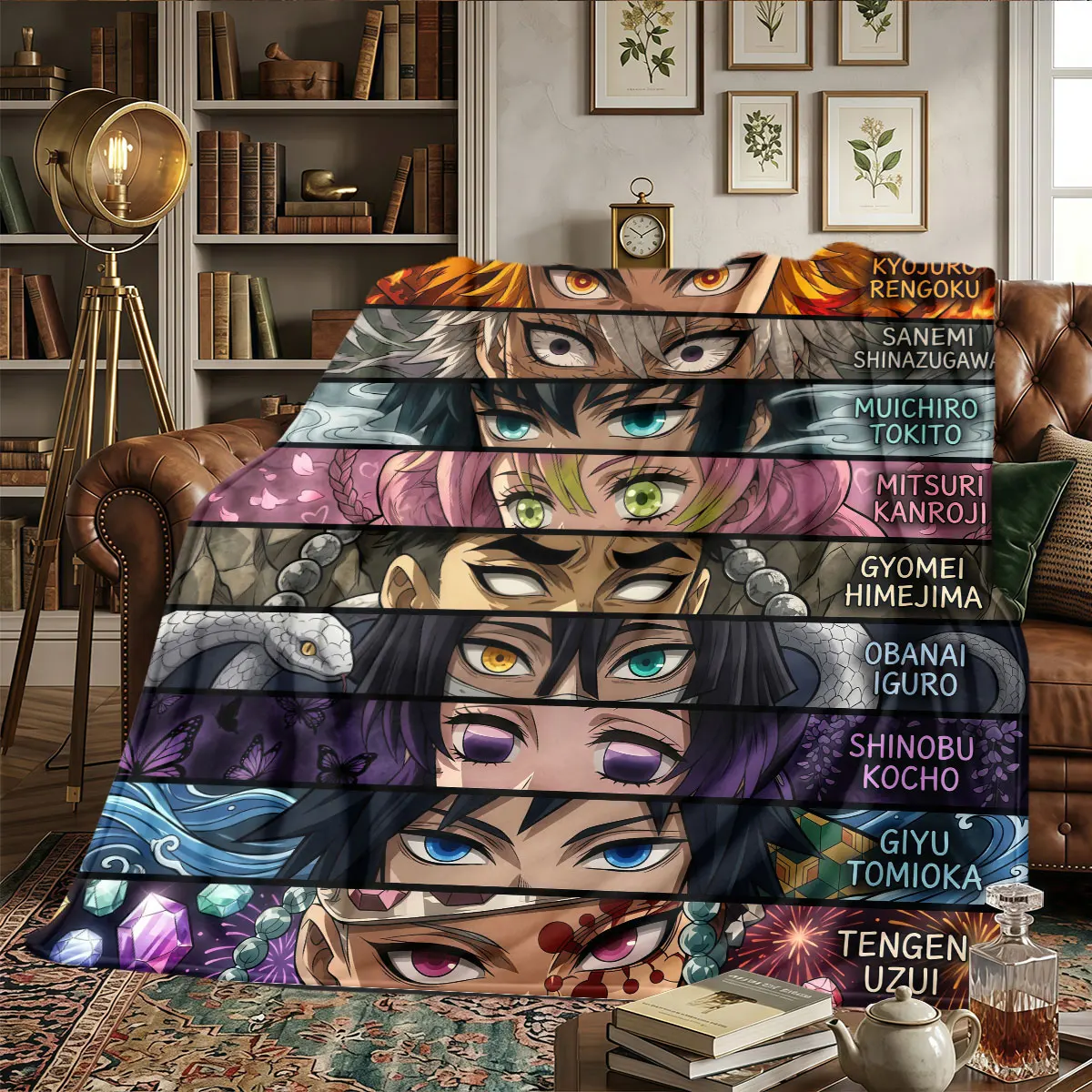 Demon Slayer Patterns Home Blanket Lightweight and portable for Bedrooms Naps Sofas Warmth and Comfort Christmas Gifts -HE33