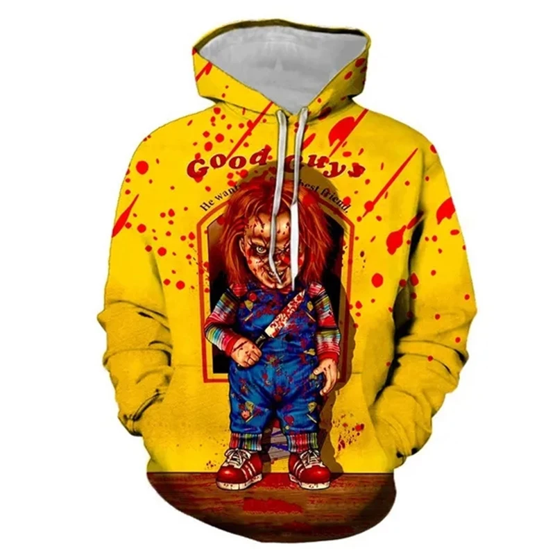 Movie Bride Of Chucky 3D Print Hoodies Men Women Streetwear Hip Hop Sweatshirts Pullovers Harajuku Tracksuits Tops Male Clothing