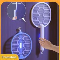 -A61K Electric Mosquito Swatter With LED Light Foldable,Dual-Function Mosquito Killing Lamp & Repellent For Camping,Home Use