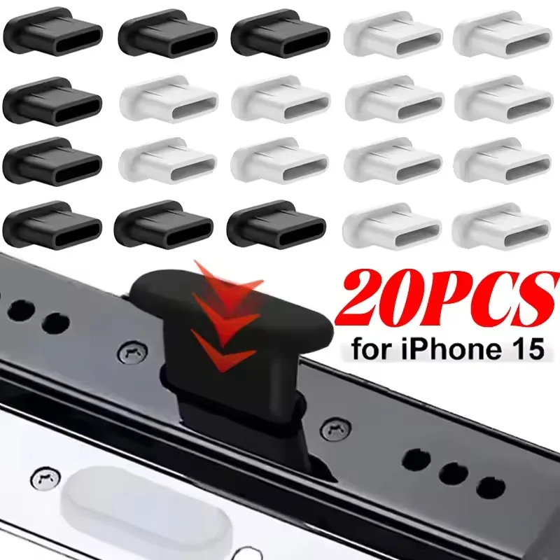Silicone Type-C Dust Plugs USB C Charging Port Protector Stopper Cap Cover for Iphone 16 15 Pro Max 15 Plus Samsung Xiaomi OPPO