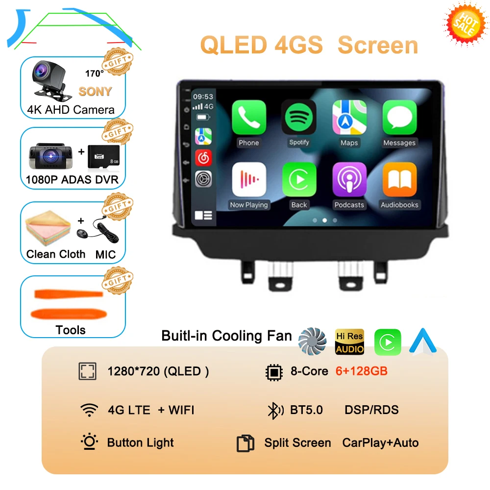 Auto radio Android 16 voor Mazda CX-3 CX3 Mazda 2 DK 2014 - 2021 Multimedia Videospeler QLED GPS Navigatie Draadloze Carplay Auto - afbeelding 1
