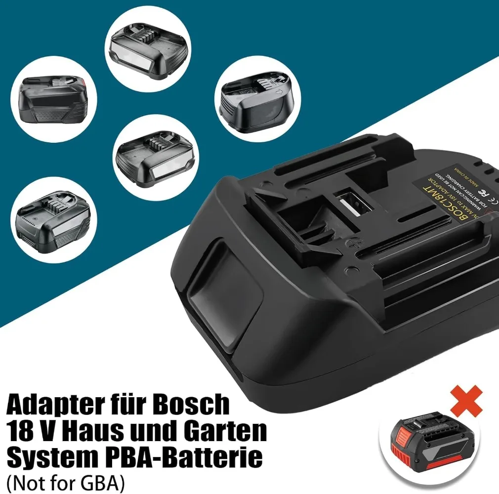 Per Bosch a Makita Adattatore Batteria per Bosch 18V PBA Convertitore Batteria a Makita 18V Utensile Elettrico