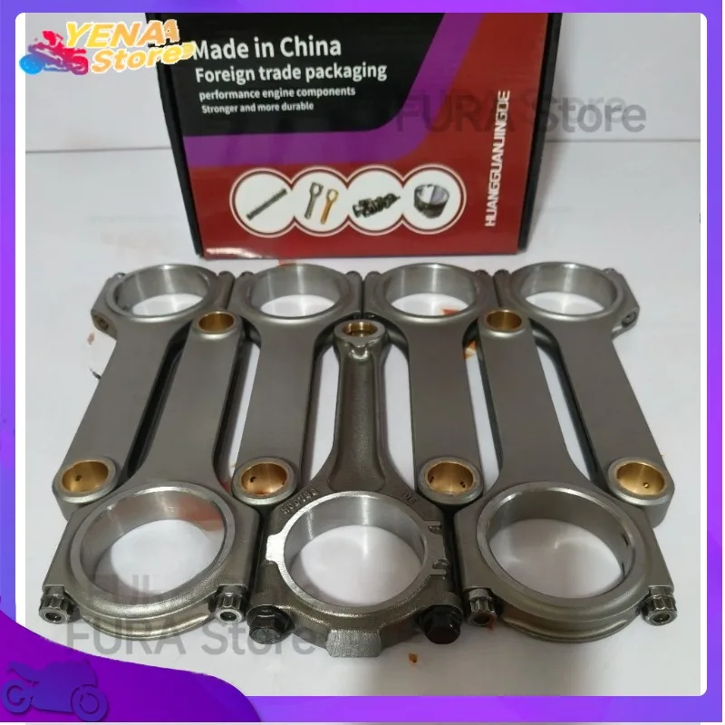 

Applicable to VR6 Forged Connecting Rod Set for 6 Cylinder VW R32 A3 S3 RS3 2.8L 2.9L 3.2L Engine Performance Upgrade High