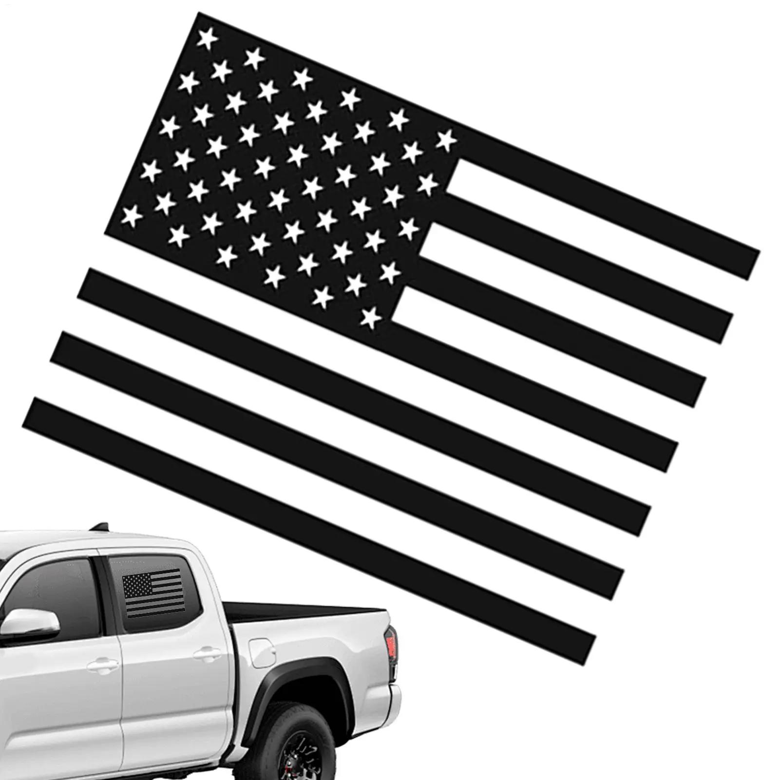 

Truck Back Window Decals Rear Side Window Flag Sticker Decals Film Windshield Decor For Car Automotive Suv Pickup Vehicle
