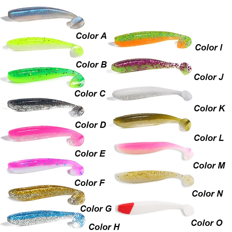 WESTBASS 5pcs Soft Swimbaits 65mm-1.8g Sinking Fishing Lures Silicone Shad Baits Rubber Worm Wobblers cebo suave Weicher Köder