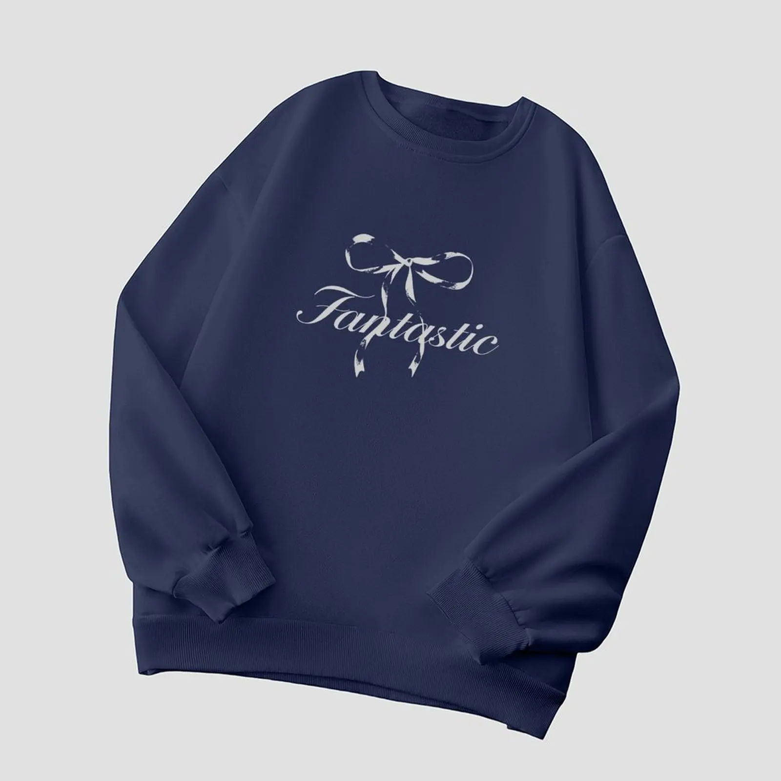 بلوفر نسائي برقبة دائرية بلوزات نسائية غير رسمية مخملية مريحة للشتاء كاجوال بأكمام طويلة بنمط مطبوع