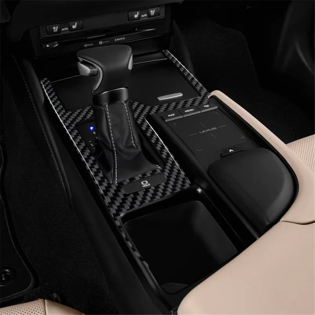 

Carbon Fiber Car Console Gear Shift Panel Decoration Cover Trim Sticker For Lexus ES 2018-2021 Car Accessories