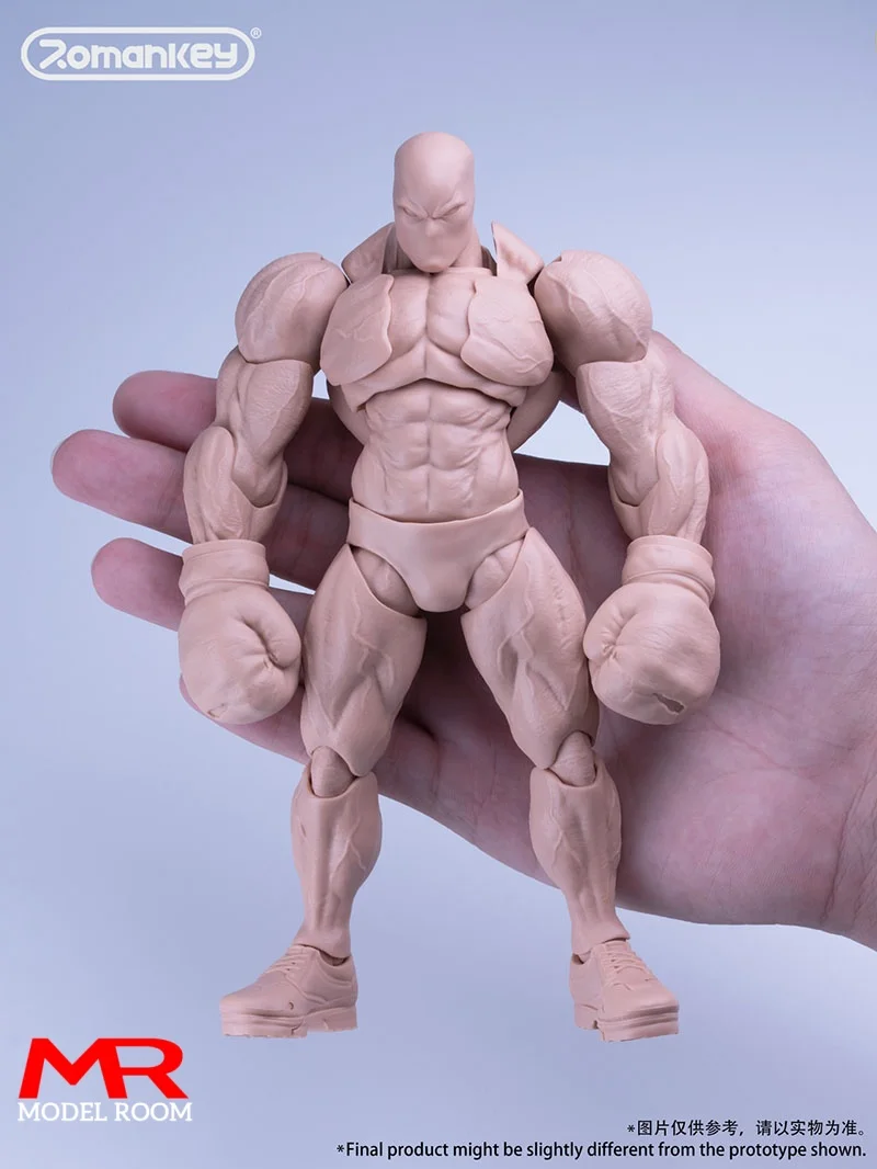 Romankey UMS003 1/12 Big Guy Super Flexibler Gelenkkörper 18 cm Starker Muskel Männlicher Soldat Actionfigur Körperpuppen zum Sammeln