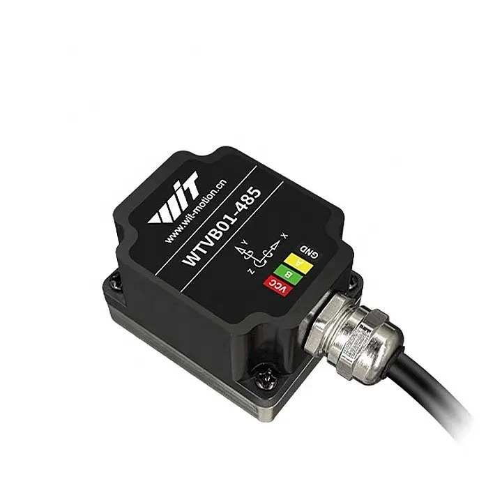 WTVB01-485 IPX8 Waterproof Vibration Sensor Modbus RTU 3 Axis XYZ Displacement Speed Amplitude
