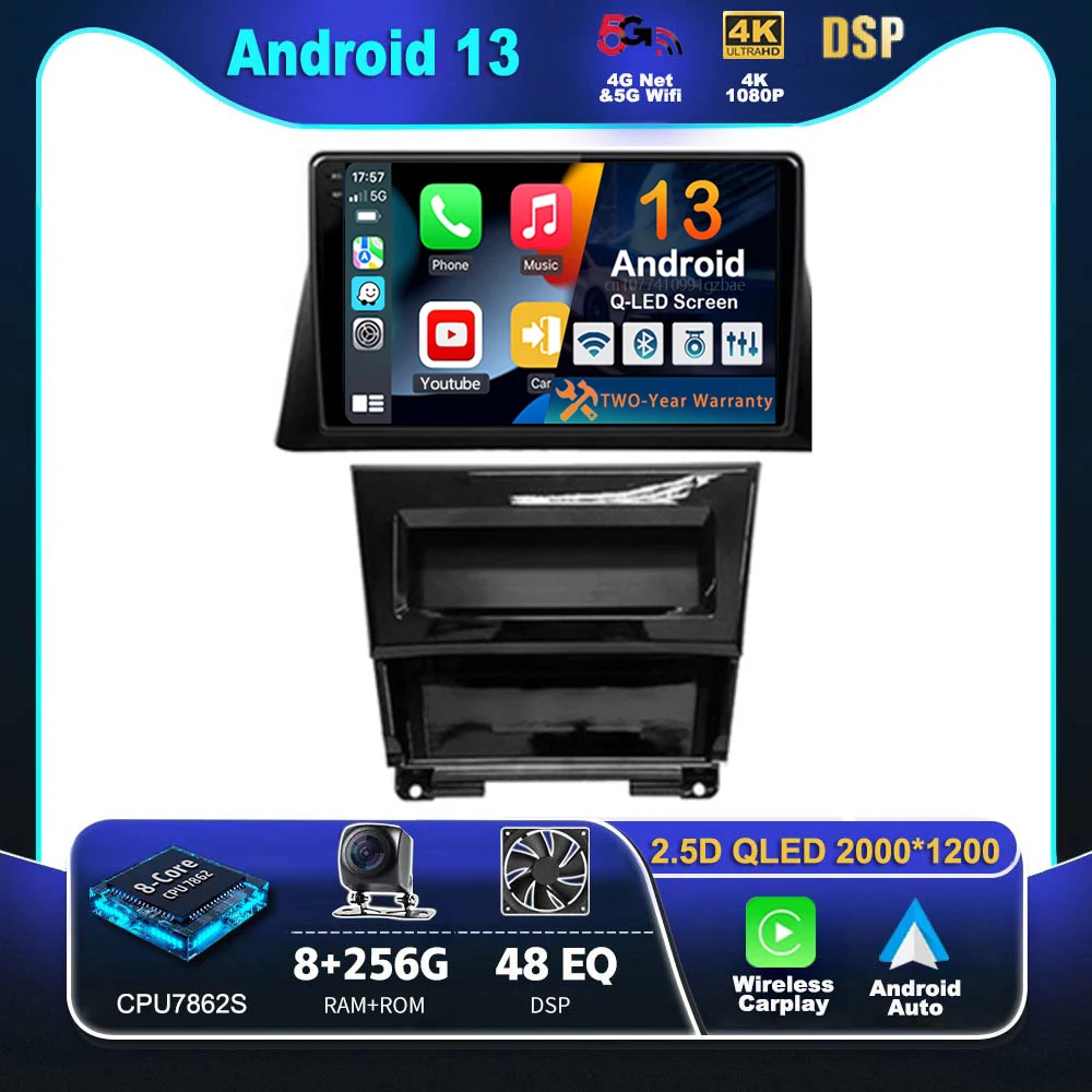 

Android 13 для Honda Accord 8 2008 2009 2010, автомобильный мультимедийный плеер, навигация, головное устройство, GPS, авторадио, аудио carplay, Android auto