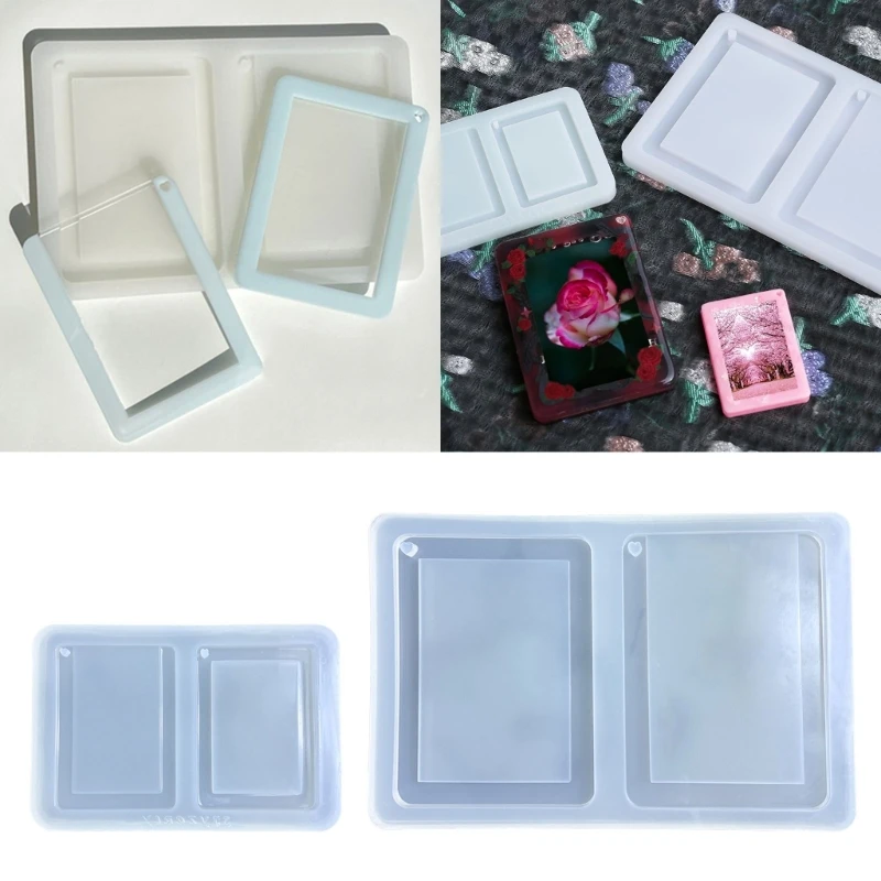 Photo Frame Decoration Silicone Mold Quicksand Mirror Epoxy Mold Resin Casting Pendant Mold Suitable for Diy Crafts