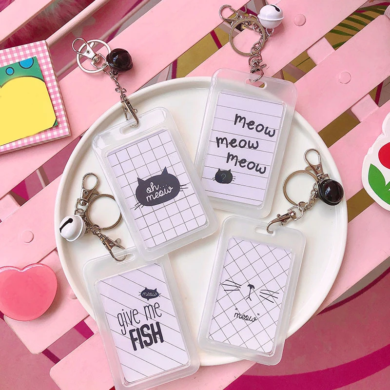 Women Retractable Credit Card Holders Bank ID Holders Badge Child Bus Card Cover Cartoon Cute Fruit Animal Business Card Holder