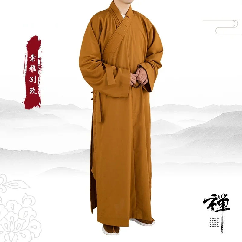 Vêtements traditionnels chinois pour adultes, robes longues pour le bouddhisme, moine bouddhiste, robe de méditation Haiqing pour hommes, OA2024