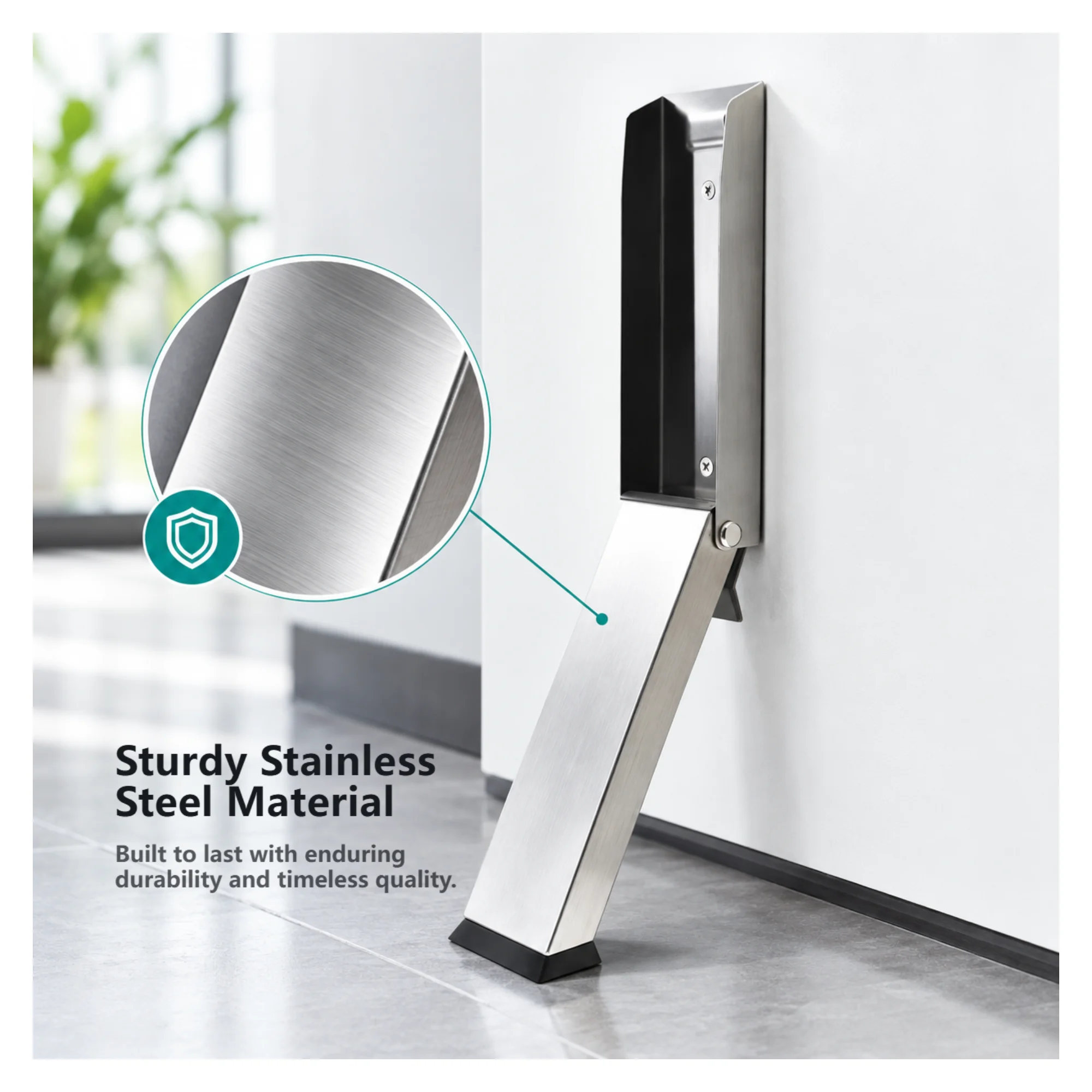Sturdy Metal Door Blocker Anti-Collision Windproof Heavy Duty Non-Slip Door Gap Stopper for Home Safety Daily Use