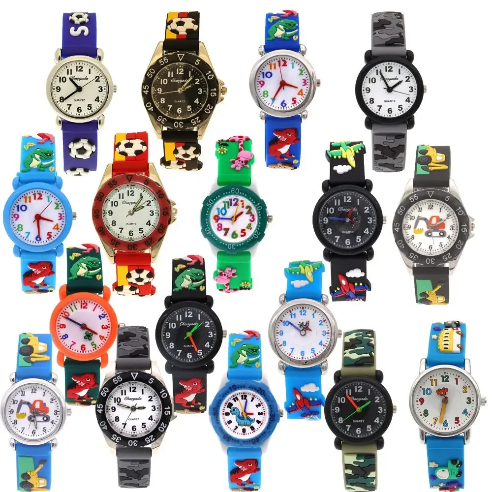 Gemengd patroon willekeurig 50 stks/partij bulk cartoon band horloge jongens meisje horloge