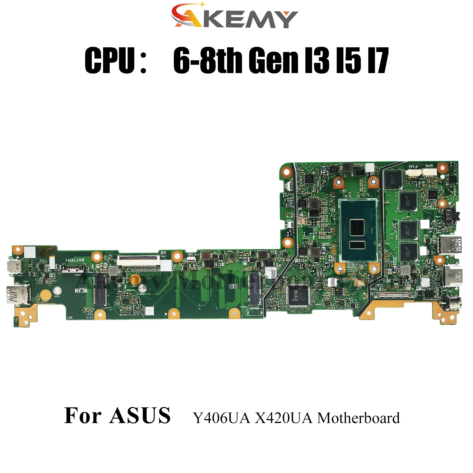 

Материнская плата для ноутбука X420UA для ASUS VivoBook X420U X420UA Y406UA, материнская плата для ноутбука с процессором I3 I5 I7, 100% тестирование, ОК, быстрая доставка
