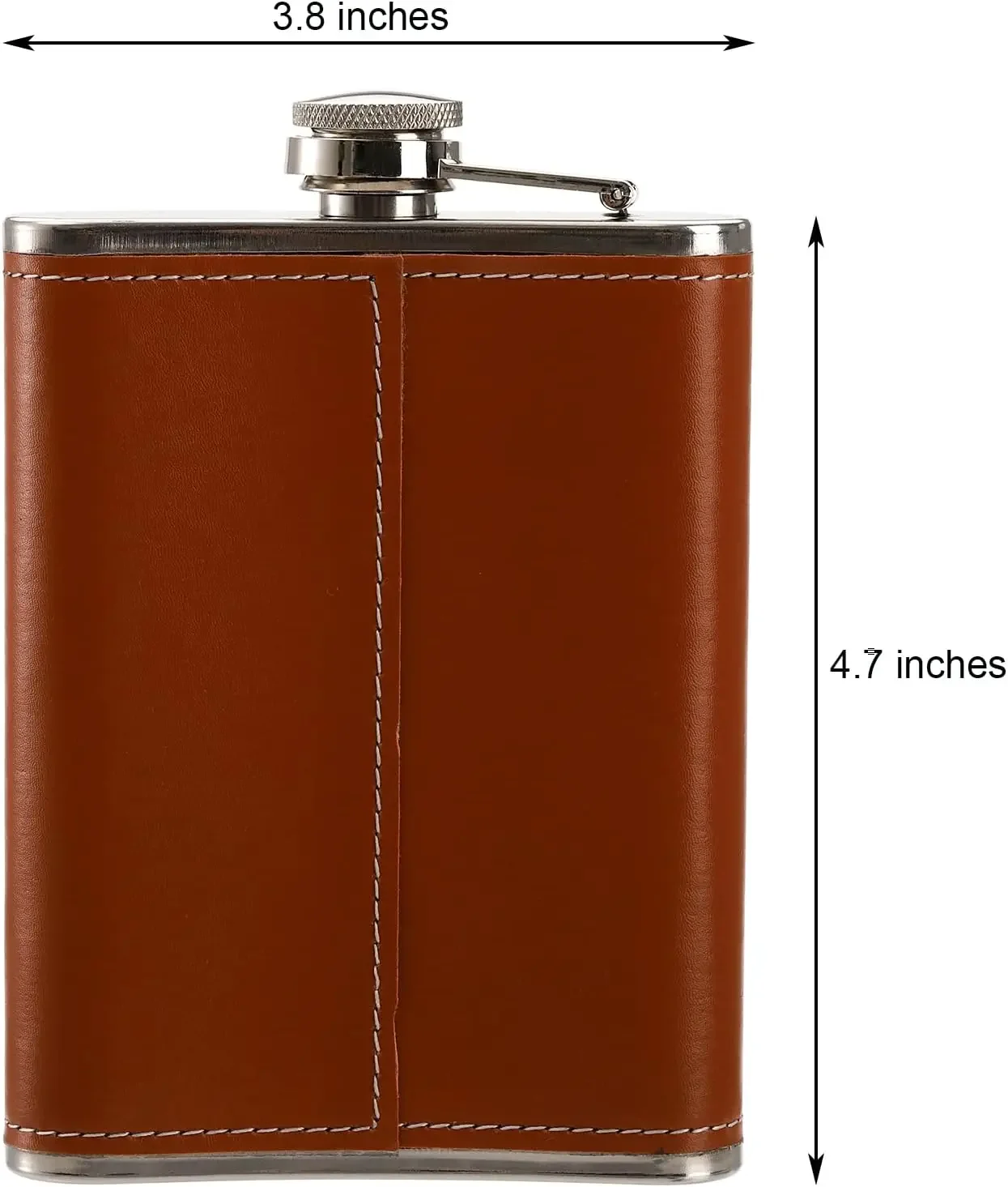 4/8oz Portable Pocket Hip Flask Outdoor Travel 304 Stainless Steel Flask Whiskey Drink Alcohol Flasks 8oz Steel Hip Flask Flagon