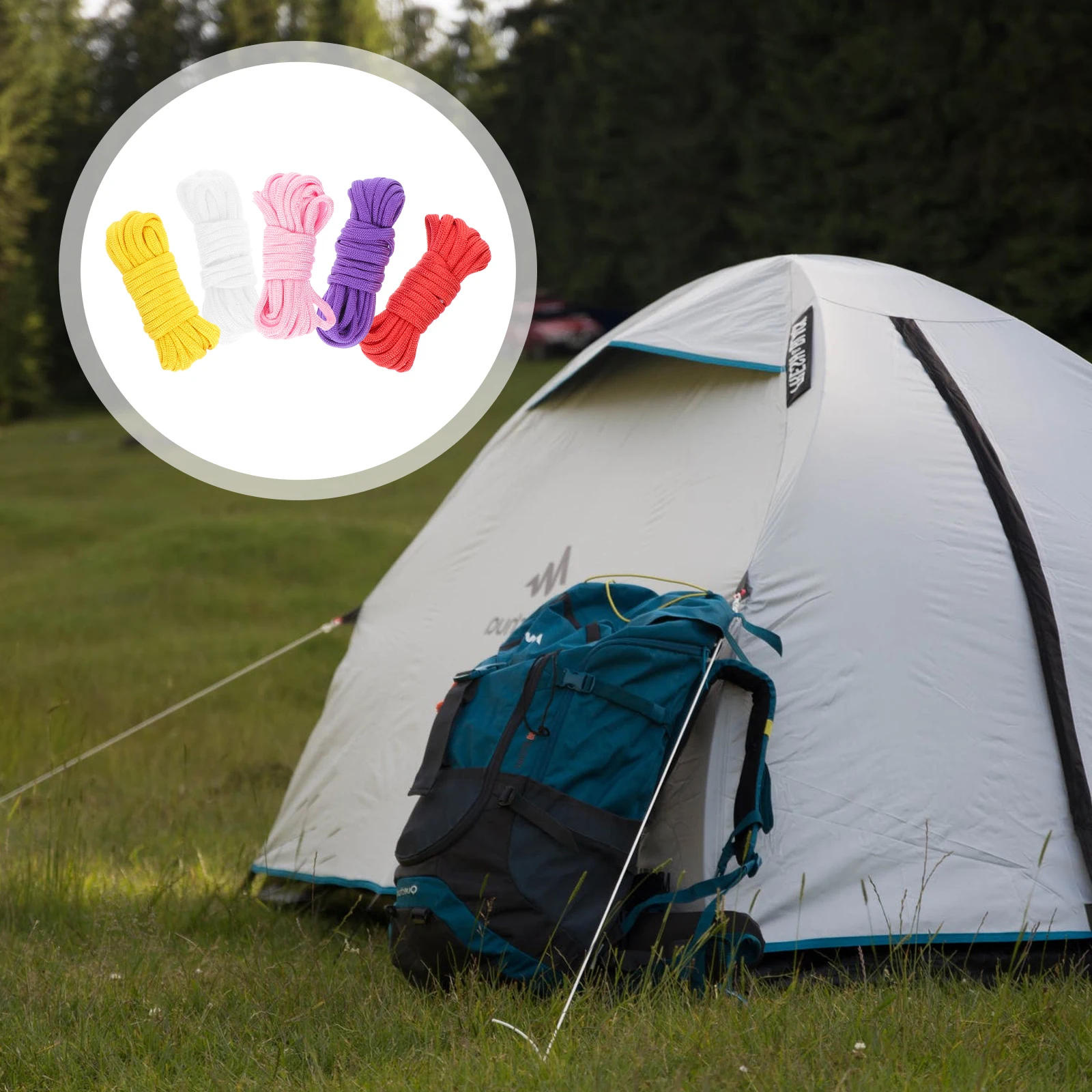 

Camping Emergency Survival Polyester Outdoor Tent Rope Heavy duty Climbing Braided Wear resistant Long life Safe