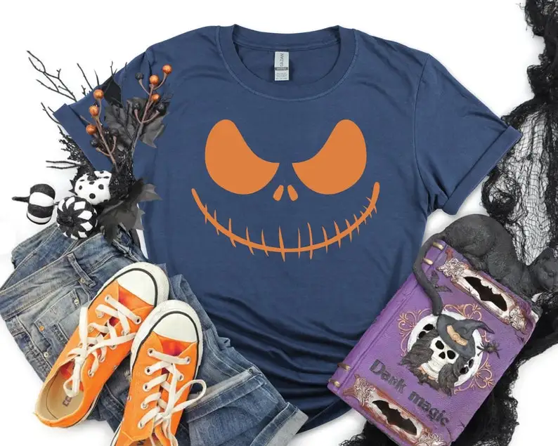 Matching Family Halloween Pumpkin shirts Funny Halloween Face Tshirt Tops 2024 Halloween Party Costume T-Shirt graphic t shirts image 4