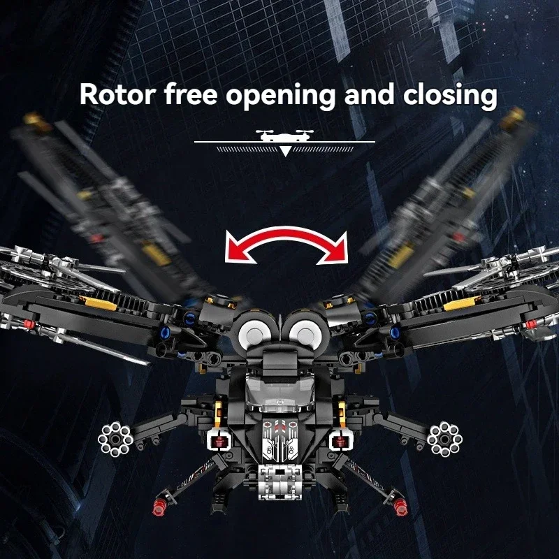 458pcs Technical Science Fiction Series Aricraft Starfighter Variable Mecha MOC Assembly Building Block Birthday Christmas Gifts