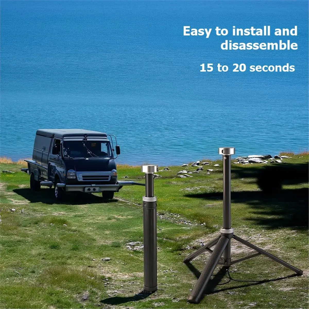 For Tripod Mount with 360° Signal Clearance - Heavy-Duty Stand for High Winds, Camping, RV & Off-Road