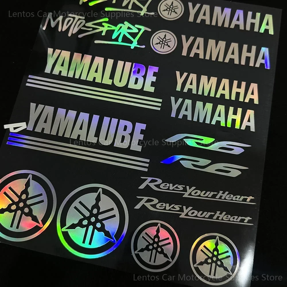 Motorcycle Reflective Stickers Yamaha Laser Logo Racing Body Helmet Tail Box Modified Car Waterproof Decorative Decals