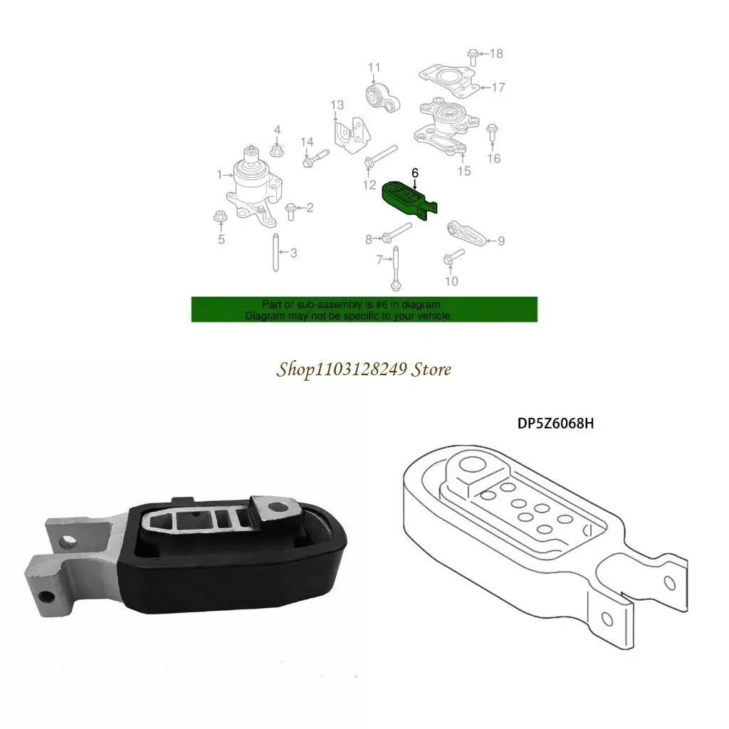 

N5KD High Strength Engine Torque Strut Mount Bracket Left Lower Metal Stabilizer DP5Z-6068-H DP5Z-6068-B for Auto