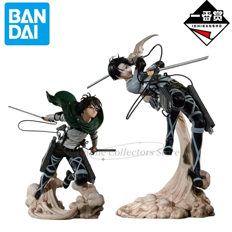 Bandai Original Anime Attack on Titan Ichiban Kuji Hange Zoe Levi Ackerman PVC Action Figure Model Collectible Toys Boys Gift